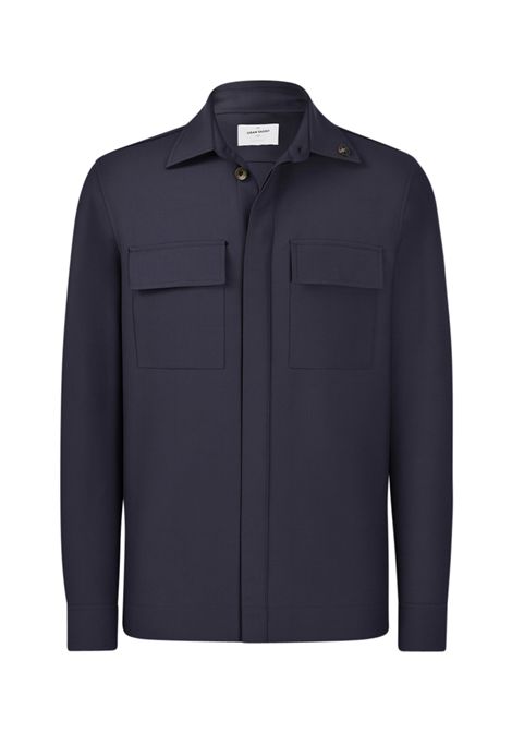 Overshirt Gran Sasso uomo 9515058202 blu lana tecnica Gran sasso | Camicie | 9515058202598